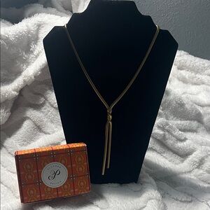 Plunder Gold Knot Lariat with Double Drop